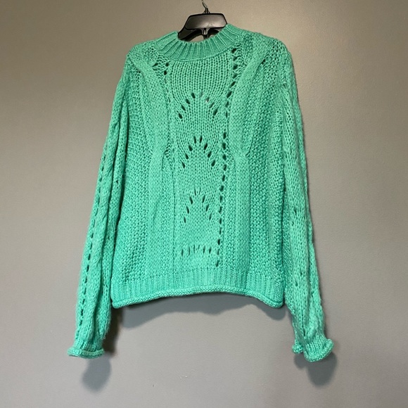 Topshop Turquoise Knitted Lofty Jumper - Picture 5 of 6